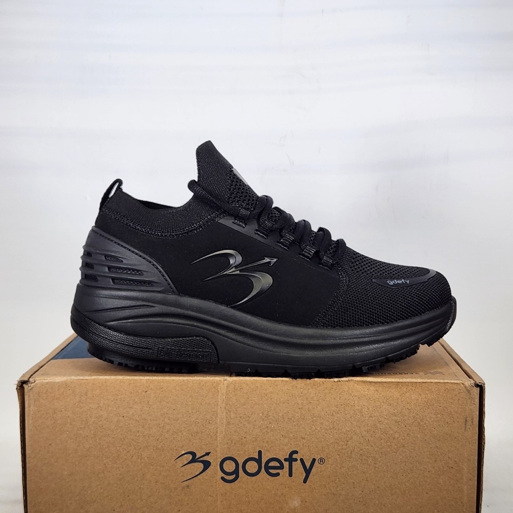 Gravity Defyer Mateem Sneakers Mens Size 10 Black Slip Resistant Orthotic Shoes